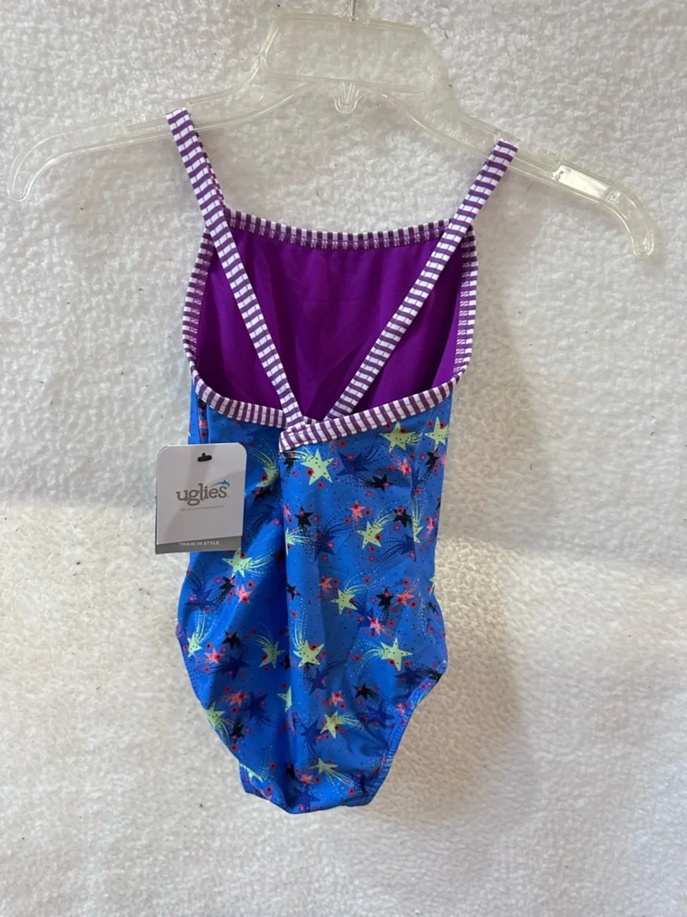 Girls' Blue Star Print One-Piece Uglies Swimsuit